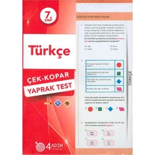 4 Adım Yayınları 4 Adım 7. Sınıf Türkçe Yaprak Test