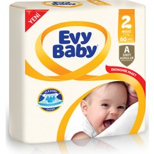 Evy Baby Bebek Bezi 2 Beden Mini Jumbo Paket 60 Adet