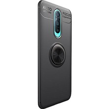 Case Street Oppo Rx17 Pro Kılıf Ravel Yüzüklü Mıknatıslı Silikon Siyah