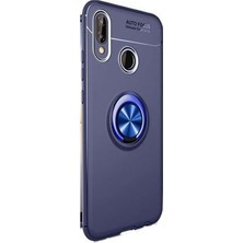 Case Street Xiaomi Mi 9 Kılıf Ravel Yüzüklü Mıknatıslı Silikon Lacivert