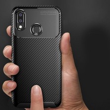 Case Street Samsung Galaxy A30 Kılıf Negro Karbon Dizayn Silikon Siyah