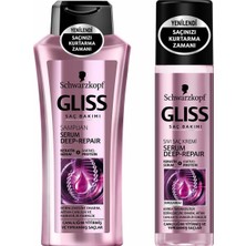 Gliss Serum Deep Repair Şampuan 360 ml + Serum Deep Repair Sıvı Saç Kremi 200 ml