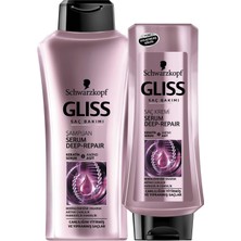 Gliss Serum Deep Repair Şampuan 500 ml + Saç Kremi 360 ml