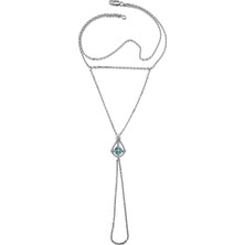 Lilarote Pırlanta Ve Safir Taşlı Gümüş Şahmeran Bileklik