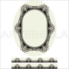 Artebella Artebella 1752 V Büyük Dantel Transfer (Açık Zeminde Uygulanır,23x34cm)