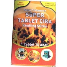 Nazar Süper Tablet Çıra 1 Tablet 16 Adet -  Mangal Soba Tutuşturucu