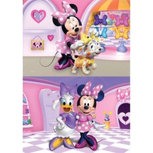 Disney Minnie Mouse Puzzle (Yapboz) 2'si 1 arada (12+24 Parça)