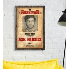 BK Kişiye Özel Vintage Aranıyor Ilanı Ahşap Tablo - 1