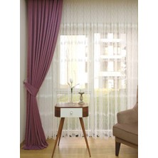 Caserta Home Düz Koyu Lila Sık Pileli Tek Kanat Fon Perde - Melis Ada V21