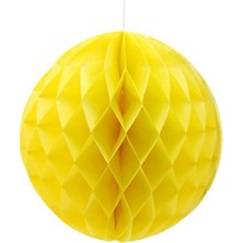 Party Marty Sarı Kağıt Top Süs 25cm