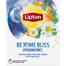 Lipton Bedtime Bliss - Uykudan Önce 22.5 gr Bardak Poşet Bitki Ve Meyve Çayı
