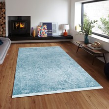 Bahariye Nehir DG 9694 Mavi 155 x 230 cm Saçaklı Modern Halı