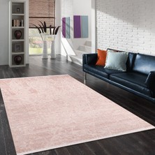 Bahariye Nehir DG 9694 Pembe 155 x 230 cm Saçaklı Modern Halı