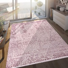 Bahariye Nehir DG 9694 Lila 155 x 230 cm Saçaklı Modern Halı