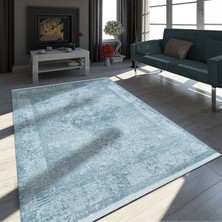 Bahariye Nehir DG 9452 Mavi 155 x 230 cm Saçaklı Modern Halı