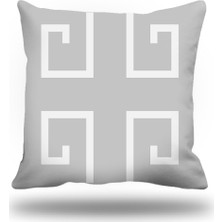 Kırlentim Yunananahtarı Dekoratif Kırlent Kılıfı