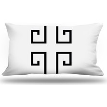 Kırlentim Yunananahtarı Dekoratif Kırlent Kılıfı