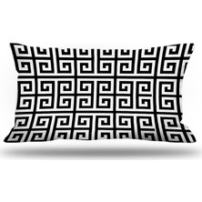 Kırlentim Yunananahtarı Dekoratif Kırlent Kılıfı