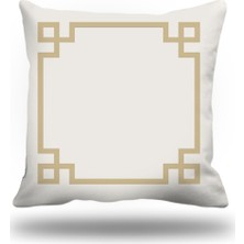 Kırlentim Yunananahtarı Dekoratif Kırlent Kılıfı