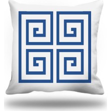 Kırlentim Yunananahtarı Dekoratif Kırlent Kılıfı