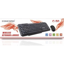 Concord C-50 Wireless Kablosuz Klavye Mouse Set