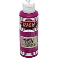 Rich 144 FUŞYA Akrilik Boya 130cc Su Bazlı Dayanıklı ve Mükemmel Yapışma Gücüne Sahip
