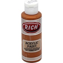Rich Akrilik Boya Terra Cotta Renk Su Bazlı Dayanıklı 130 Cc Dekoratif Kullanım İçin