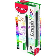 Maped 749113 Fineliner Keçe Uç Kalem 12 Li Çim Yeşli Yeni (1 Paket 12 Adet)
