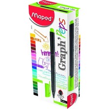 Maped 749114 Fineliner Keçe Uç Kalem 12 Li Elma Yeşili (1 Paket 12 Adet)