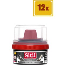 Sitil Ayakkabı Boyası Siyah Süngerli 200 Gr 12'Li Set