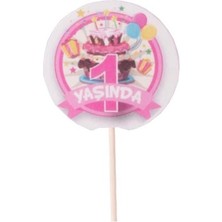 Event Party Store 1 Yaşında Pembe Kürdan 20'li