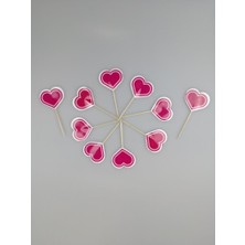 Event Party Store Pembe Kalp Kürdan 10'lu