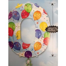 Event Party Store Rakam Balon Folyo 0 Balonlu 86Cm