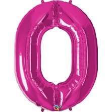 Event Party Store Rakam Balon Folyo 0 Fuşya