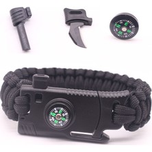 Paracord Paraşüt İpi Survival Bileklik 4 Fonksiyonlu