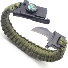 Paracord Paraşüt İpi Survival Bileklik 4 Fonksiyonlu