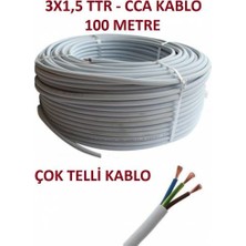 Ttr 3X1,5  Cca Kablo 100 Metre