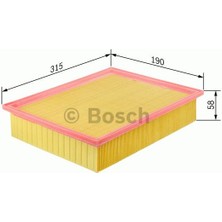 Bosch Hava Filtresi Volkswagen Transporter T5 1.9TDI 2.0TDI 2.5TDI 03-0