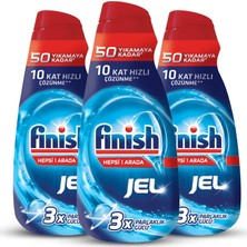 Finish Hepsi Bir Arada Konsantre Jel 3x1000 ml Bulaşık Makinesi Deterjanı