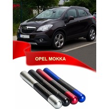 Waxen Opel Mokka Uyumlu Karbon Desenli Metal Çubuk Radio Anteni - Siyah