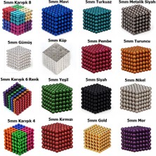 Nts Renkli Manyetik Mıknatıs Toplar 5Mm 216 Adet Neocube Neo Cube Küp Neodymium