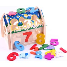 Learning Toys Math Wooden Blocks House