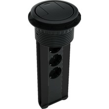 Ksi Design 8 Modüllü Priz Kutusu, C108S Siyah - Siyah