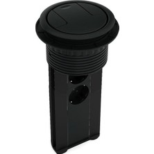 Ksi Design 6 Modüllü Bas Aç Priz Kutusu, C106S Siyah - Siyah