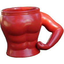 Moryconcept  Muscle Mug Kaslı Kupa Bardak Kırmızı