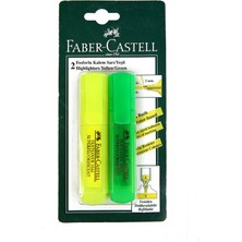 Faber-Castell 2 Şeffaf Fosforlu Kalem Sarı - Yeşil