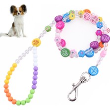 Buffer Boncuklu Çelik Tel Kokoş Kedi Köpek Tasması