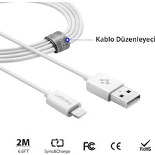 Spigen Essential Apple Lightning Şarj ve Data Kablo (2 Metre) MFI Lisanslı Made For Apple C20LS - 000CB24457