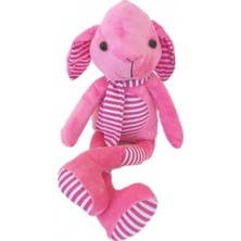 Oyuncak Toyz  Sevimli Tavşan Peluş 43  cm Kuzu Peluş Uyku Arkadaşım Pembe