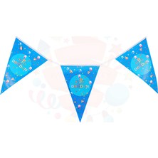 Party Marty Party Süs 1 Yaş Mavi Flama Bayrak